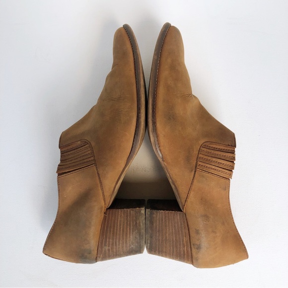 Madewell The Erin Western Ankle Boot Size 11 Tan Brown Leather Point Toe Booties - Picture 5 of 12